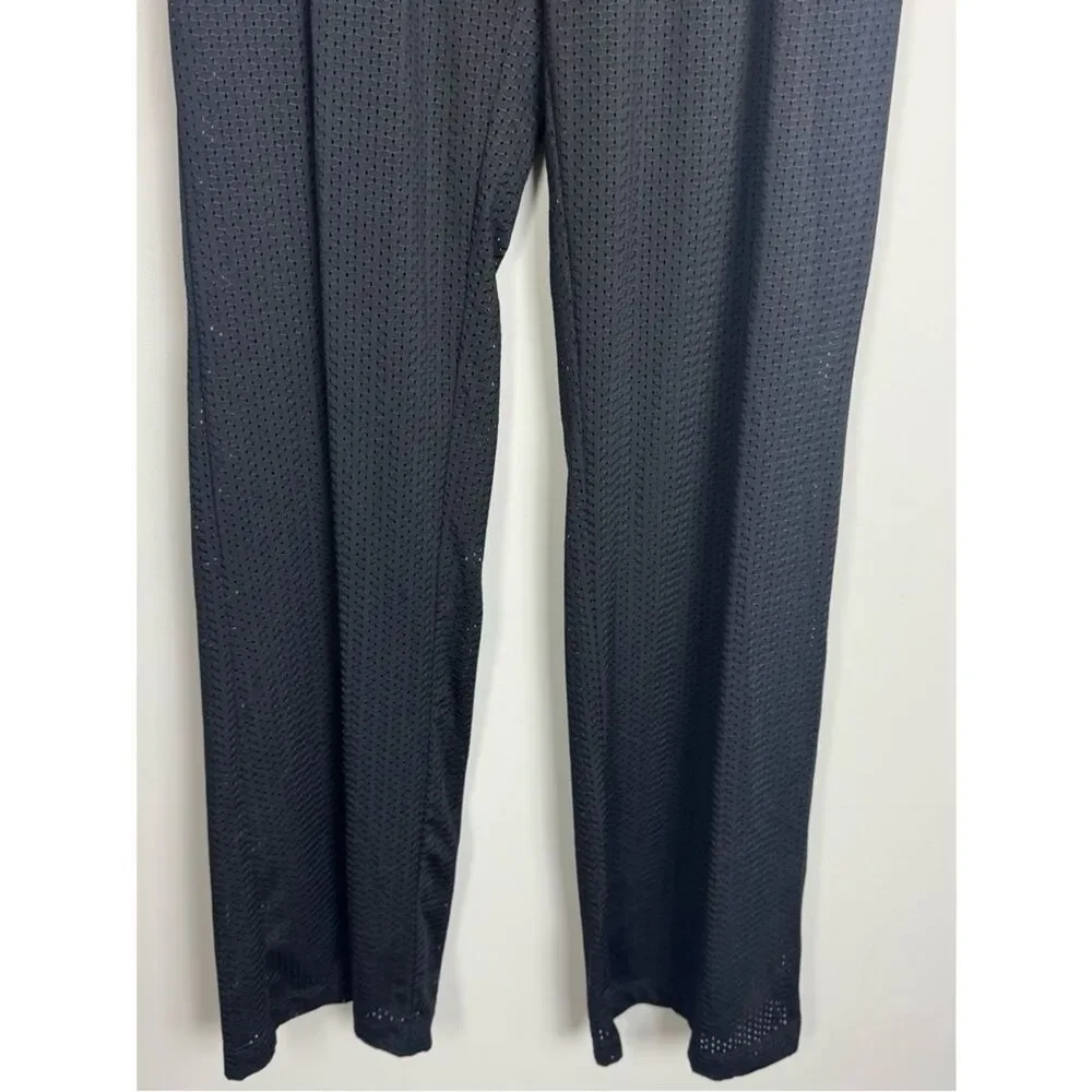 ALO | All Star Full Mesh Black Wide-Leg Pants Women’s Size Small/Medium
